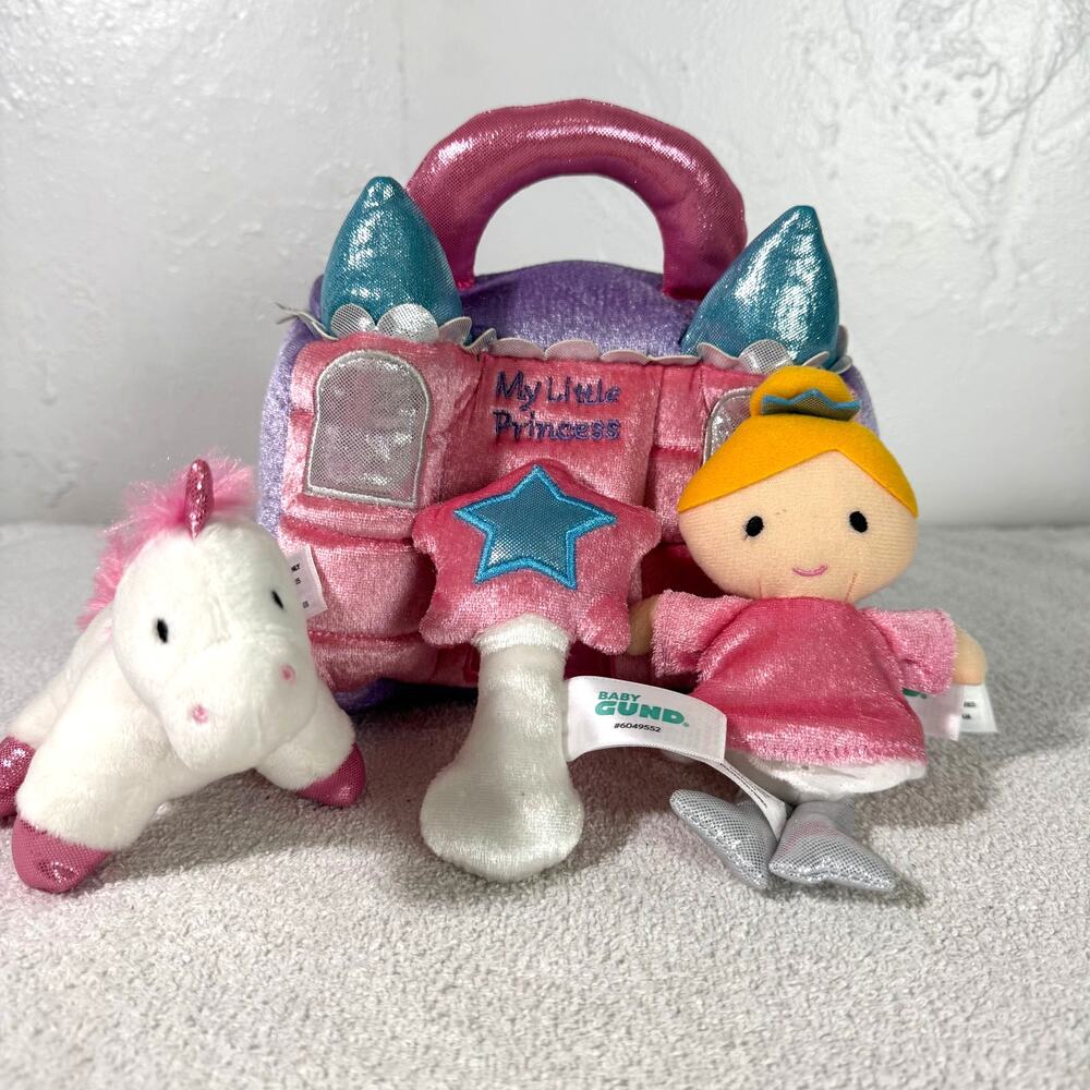 BABY GUND - My Little Princess Castle Plush Purse, Stuffed Animal